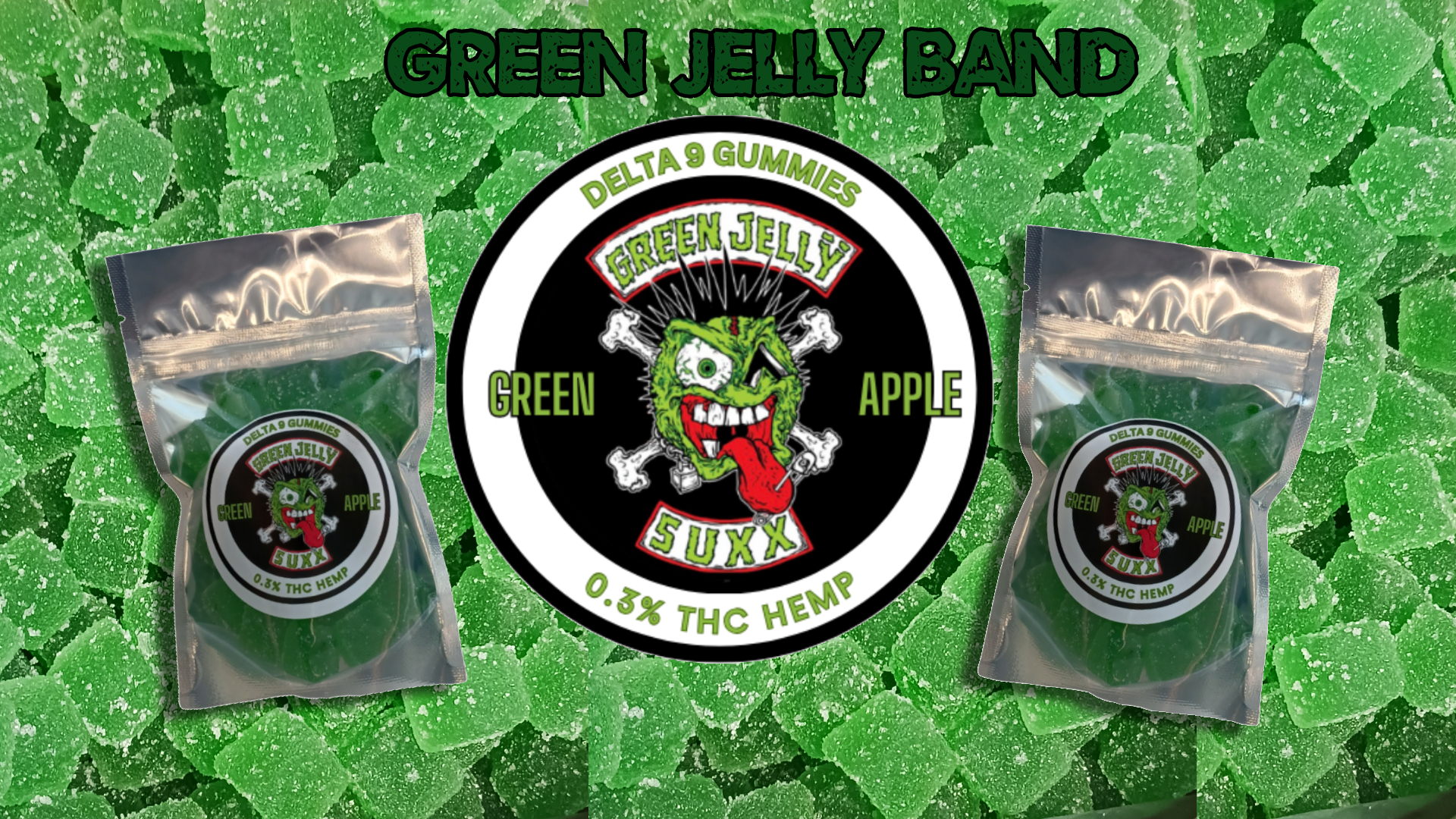 Green Jelly Band Delta 9 Gummies