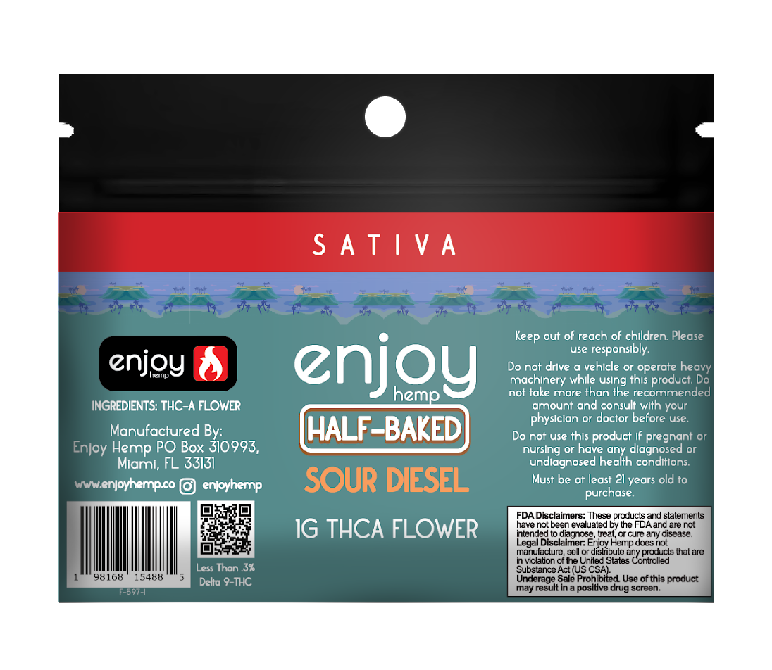 Enjoy THCa 1g Flower | (Sativa, Indica, Hybrid) | 1g each - Various Flavors