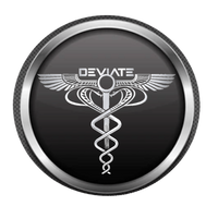 deviate cbd logo in black and white full squre