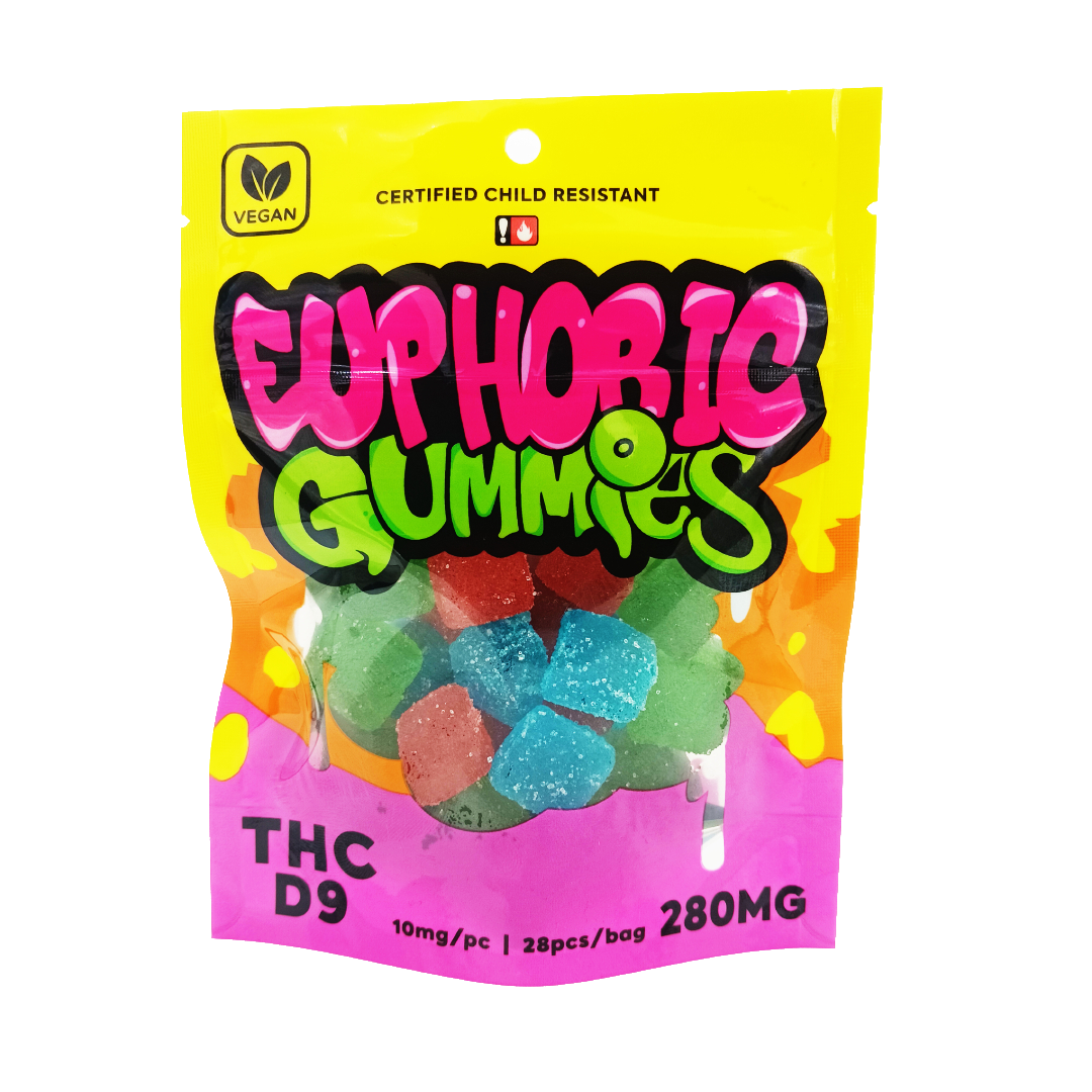 Euphoric D9 10mg - 280mg THC Hemp Mixed Fruit Gummies