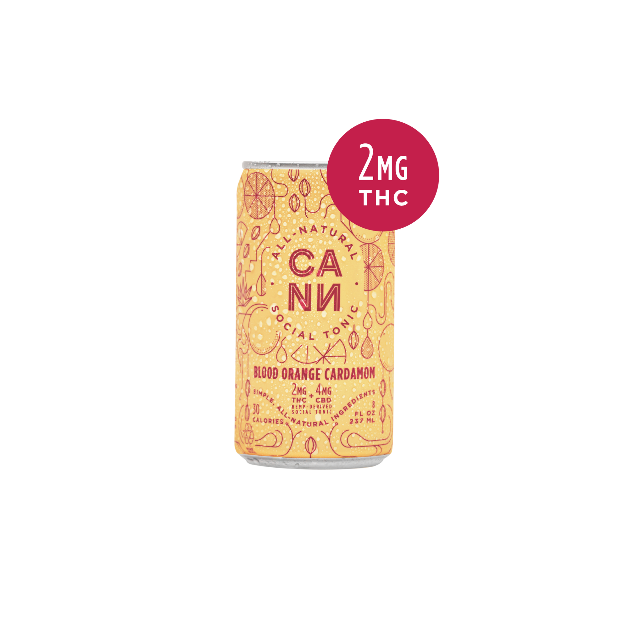Cann - 2mg THC + 4mg CBD - 8fl oz - Various Flavors