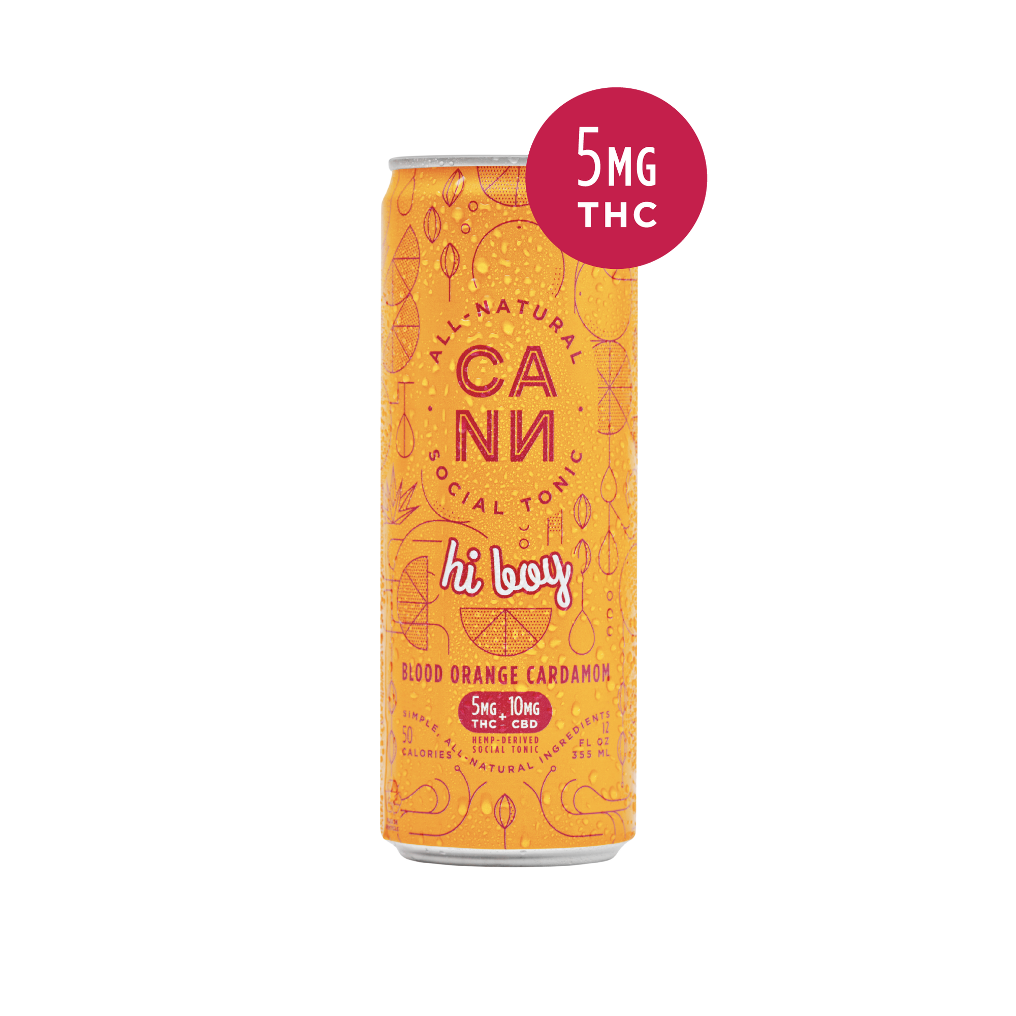 Cann hi boy- 5mg THC + 10mg CBD - 12fl oz - Various Flavors