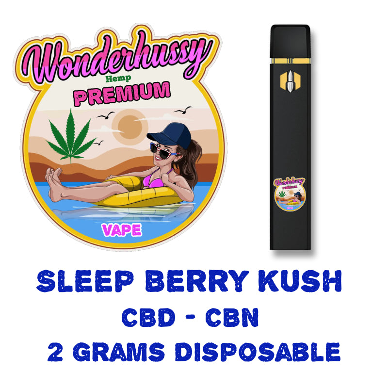 Wonderhussy Sleep Berry Kush 2 gram CBD + CBN Disposable