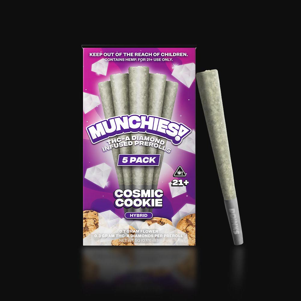 Munchies - THCa Diamond Infused 1g PreRolls - 5ct - Various Strains