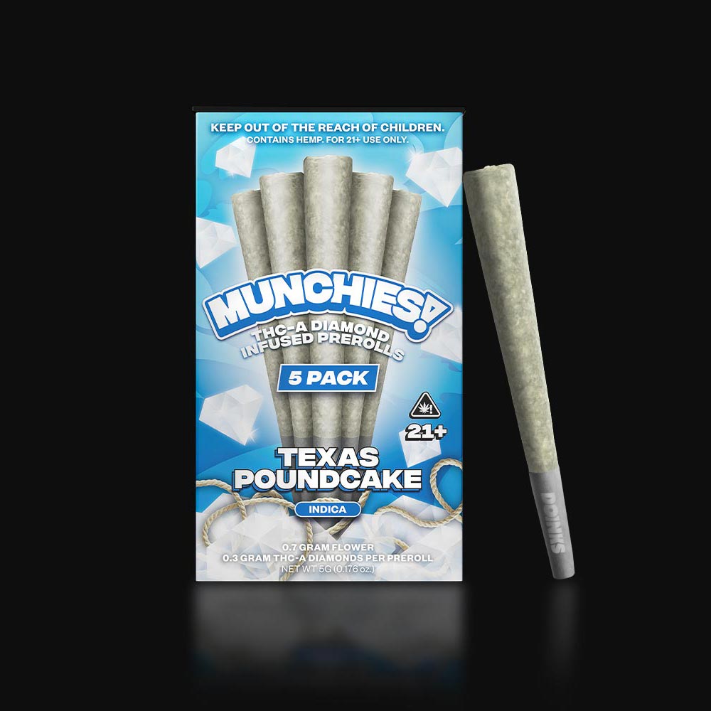 Munchies - THCa Diamond Infused 1g PreRolls - 5ct - Various Strains